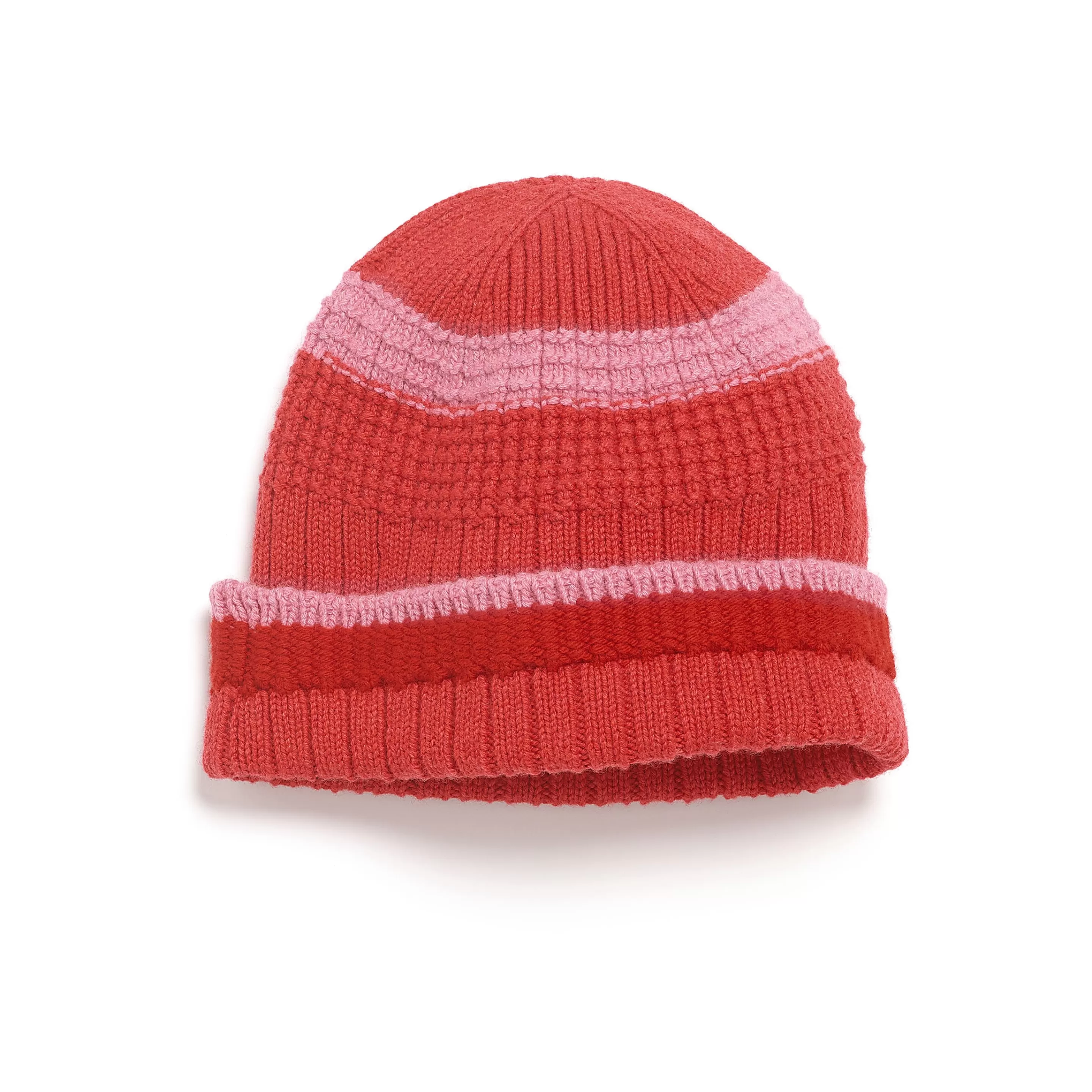 Barrie Textured Beanie Hat In Cashmere Clearance