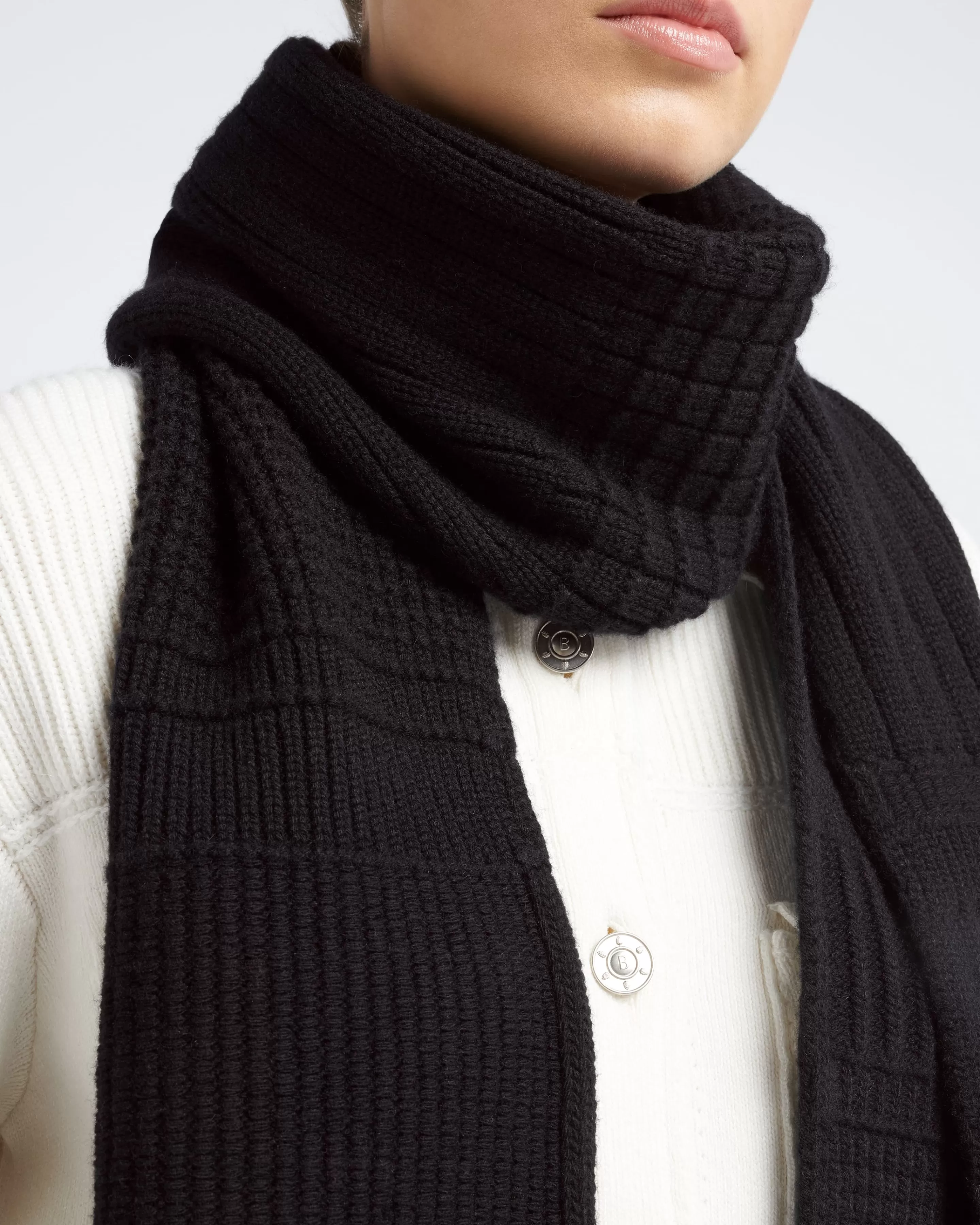 Barrie Textured Cashmere Scarf Discount