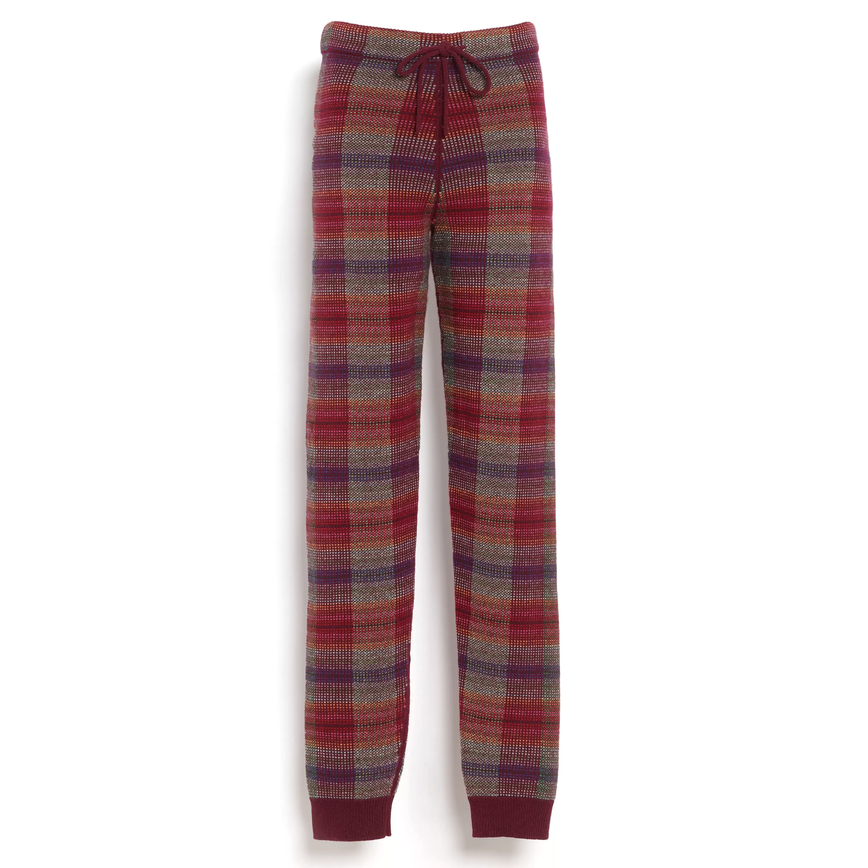 Barrie Trousers In Cashmere And Wool With A Tartan Motif Flash Sale