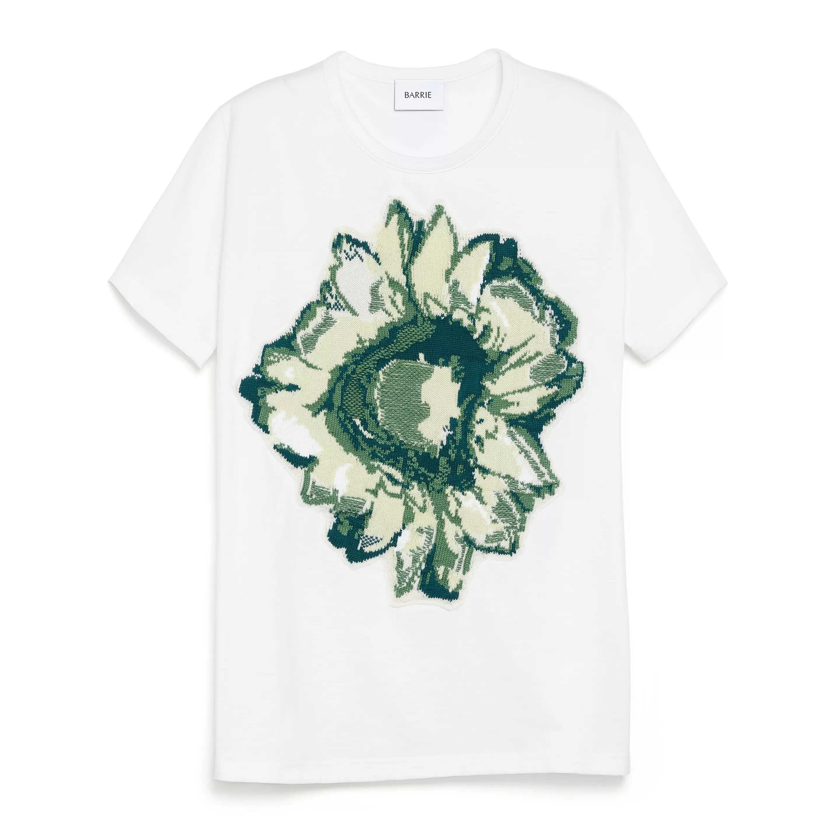 Barrie T-Shirt With A Floral Motif Patch In Cashmere Store