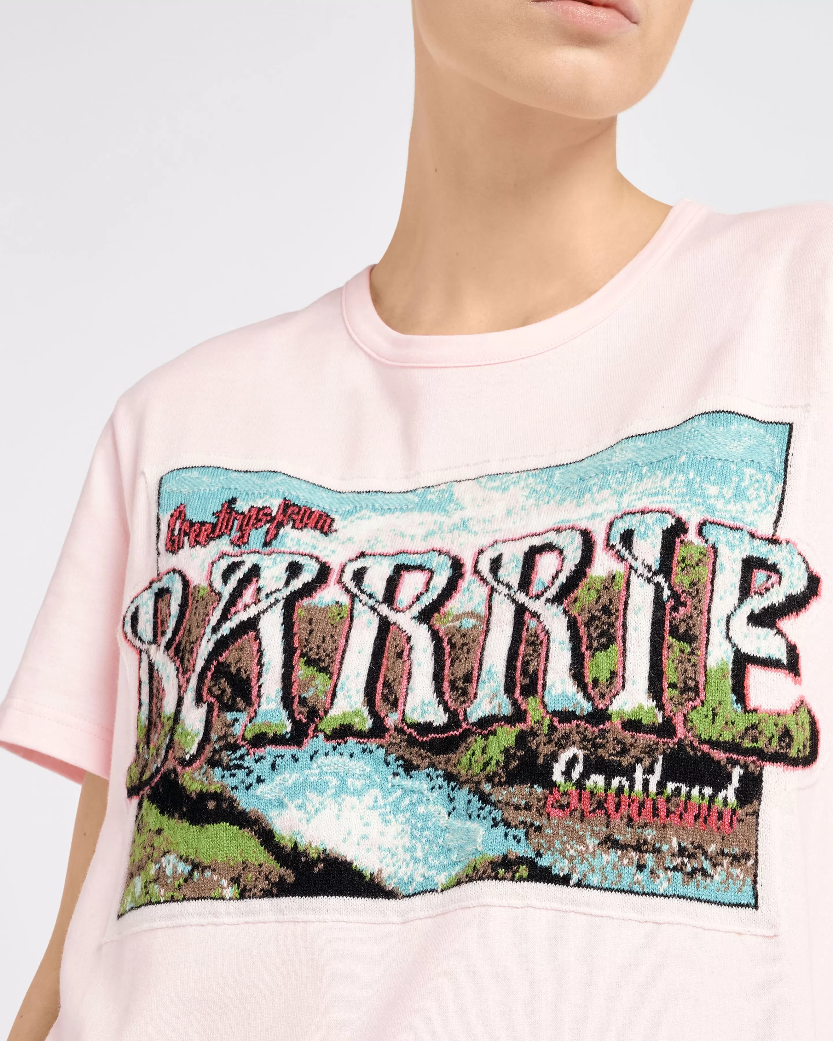 Barrie T-Shirt With Greetings Patch In Cashmere Store