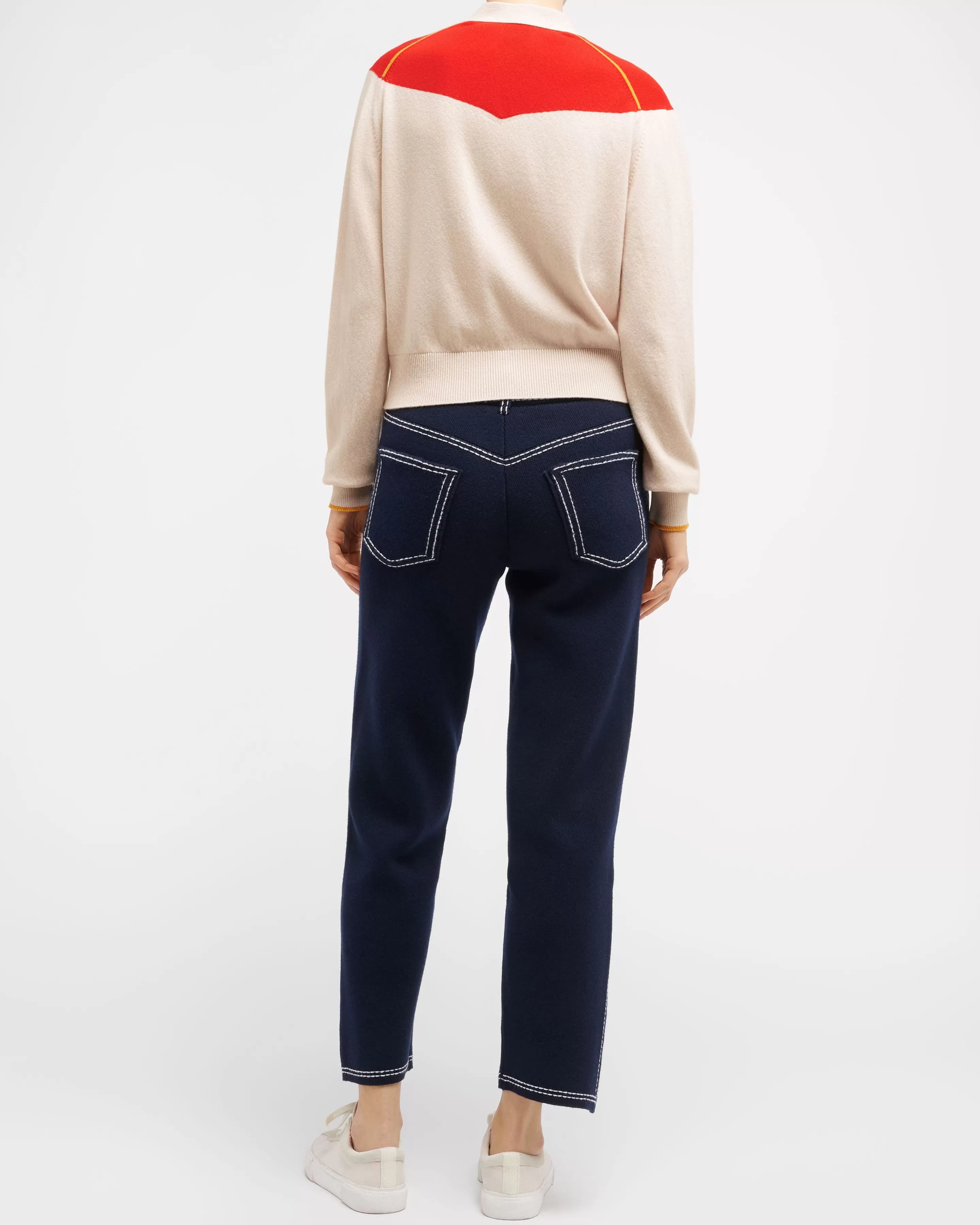 Barrie V-Neck Cardigan In Cashmere And Cotton With A Floral Motif Hot